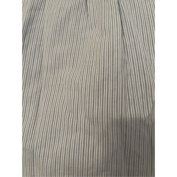 Derek Lam Light Blue & White Pinstripe Ruffle Front Blouse - Picture 6 of 6